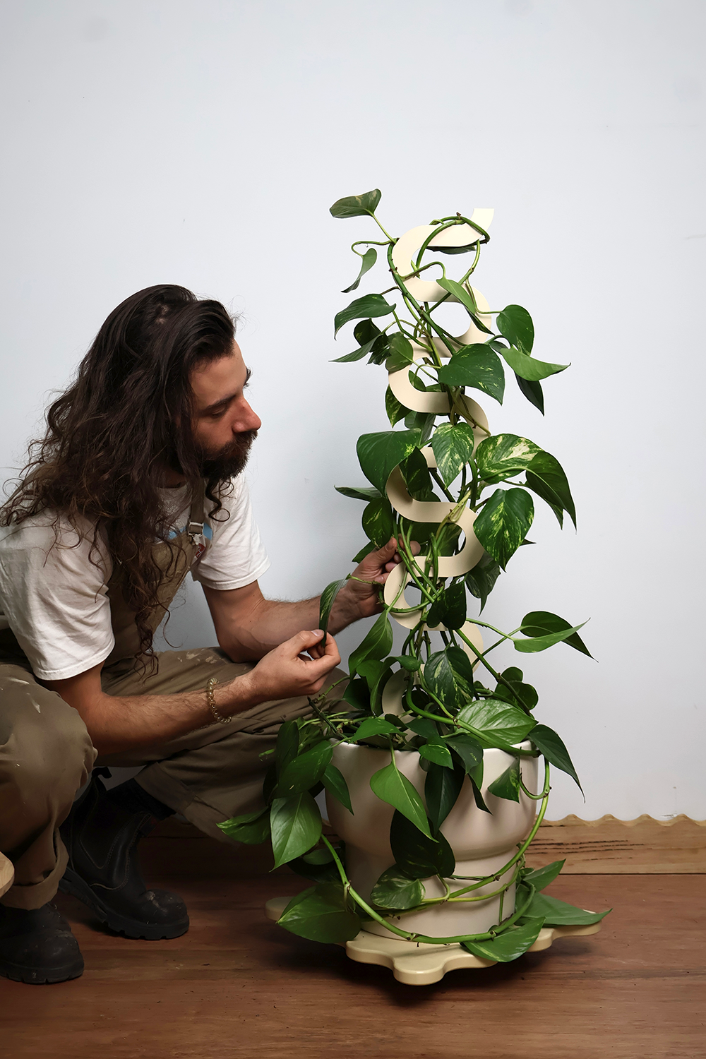 Boa III Plant Stake - Cream (Large)